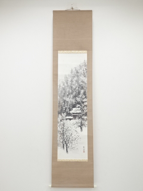 JAPANESE HANGING SCROLL / HAND PAINTED / SCENERY